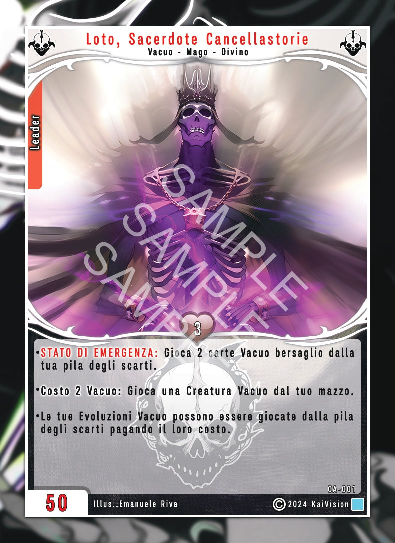 Loto, Sacerdote Cancellastorie CA - 001 Non Comune - Unlimited - ITA - Near Mint - Cavalieri di Adam - Carta Creatures of Exo