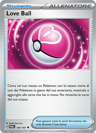 Love Ball 156/167 Non Comune - ITA - Near Mint - Scarlatto e Violetto - Crepuscolo Mascherato - Carta Pokemon