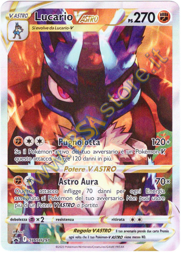 Lucario V Astro SWSH291 - ITA - Near Mint - Promo Spada e Scudo - Carta Pokemon