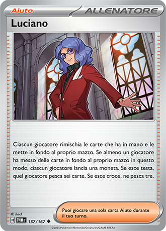 Luciano 157/167 Non Comune - ITA - Near Mint - Scarlatto e Violetto - Crepuscolo Mascherato - Carta Pokemon