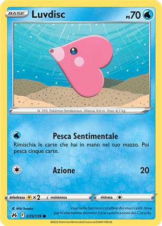 Luvdisc 035/159 - ITA - Near Mint - Spada e Scudo - Zenit Regale - Carta Pokemon