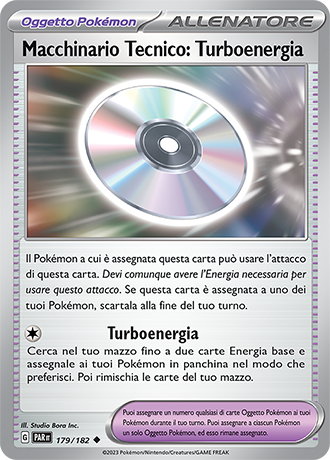 Macchinario Tecnico: Turboenergia 179/182 - ITA - Near Mint - Scarlatto e Violetto - Paradosso Temporale - Carta Pokemon