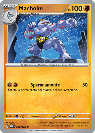 Machoke 067/165 - ITA - Near Mint - Scarlatto e Violetto - 151 - Carta Pokemon