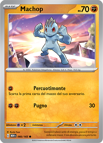 Machop 066/165 - ITA - Near Mint - Scarlatto e Violetto - 151 - Carta Pokemon