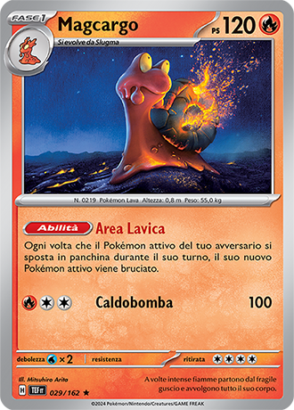 Magcargo 029/162 Holo - ITA - Near Mint - Scarlatto e Violetto - CronoForze - Carta Pokemon