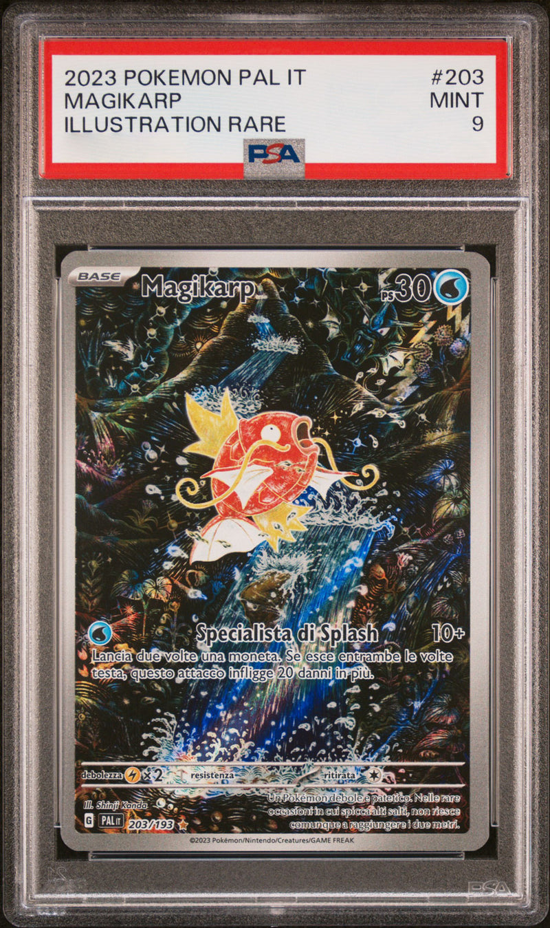 Magikarp 203/193 Illustrazione Rara - ITA - Mint - Gradata PSA 9 - Scarlatto e Violetto - Evoluzioni a Paldea - Carta Pokemon