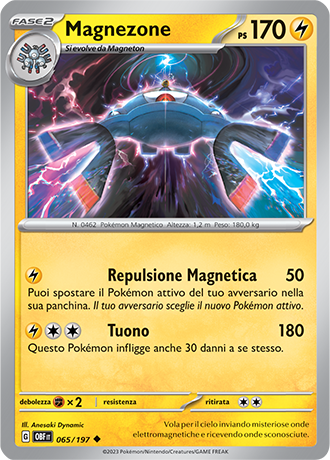 Magnezone 065/197 - ITA - Near Mint - Scarlatto e Violetto - Ossidiana Infuocata - Carta Pokemon