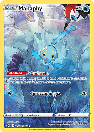 Manaphy GG06/GG70 Galleria di Galar - ITA - Near Mint - Spada e Scudo - Zenit Regale - Carta Pokemon