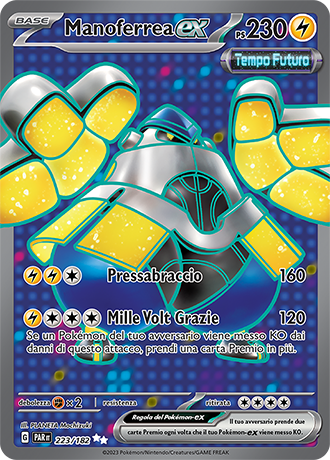 Manoferrea-ex 223/182 Full Art - ITA - Near Mint - Scarlatto e Violetto - Paradosso Temporale - Carta Pokemon