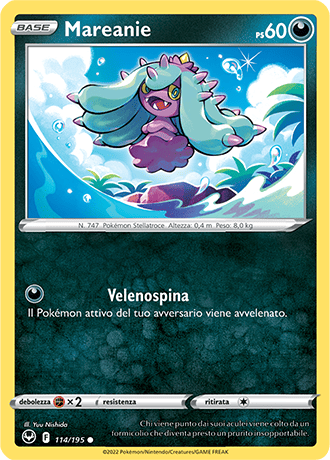 Mareanie 114/195 - ITA - Near Mint - Spada e Scudo - Tempesta Argentata - Carta Pokemon