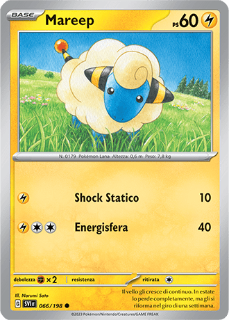 Mareep 066/198 - ITA - Near Mint - Scarlatto e Violetto - Carta Pokemon