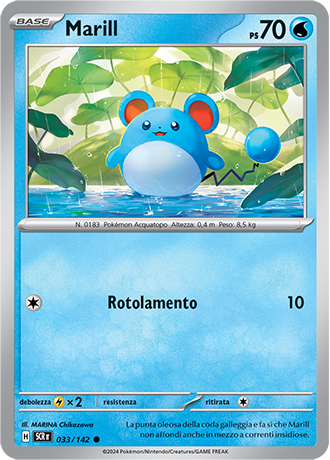 Marill 033/142 - ITA - Near Mint - Scarlatto e Violetto - Corona Astrale - Carta Pokemon