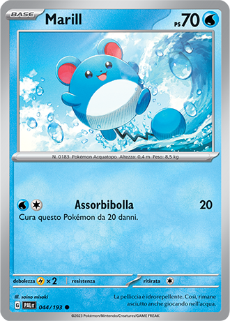 Marill 044/193 - ITA - Near Mint - Scarlatto e Violetto - Evoluzioni a Paldea - Carta Pokemon