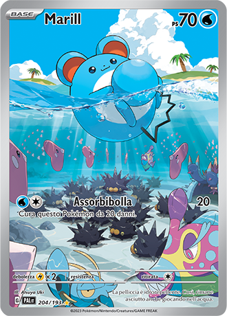 Marill 204/193 Illustrazione Rara - ITA - Near Mint - Scarlatto e Violetto - Evoluzioni a Paldea - Carta Pokemon