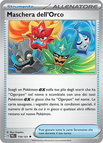 Maschera dell’Orco 118/131 Reverse Holo Pokéball - ITA - Near Mint - Scarlatto e Violetto - Evoluzioni Prismatiche - Carta Pokemon