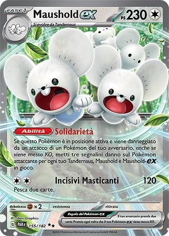 Maushold-ex 155/182 - ITA - Near Mint - Scarlatto e Violetto - Paradosso Temporale - Carta Pokemon