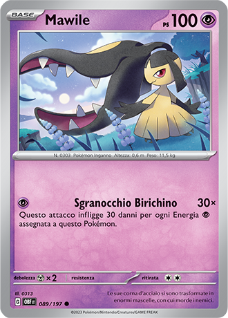 Mawile 089/197 - ITA - Near Mint - Scarlatto e Violetto - Ossidiana Infuocata - Carta Pokemon