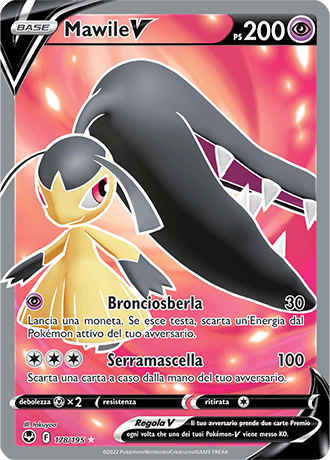 Mawile-V 178/195 Full Art - ITA - Near Mint - Spada e Scudo - Tempesta Argentata - Carta Pokemon