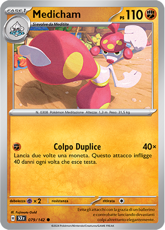 Medicham 079/142 - ITA - Near Mint - Scarlatto e Violetto - Corona Astrale - Carta Pokemon