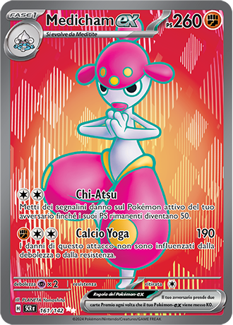 Medicham-ex 161/142 - ITA - Near Mint - Scarlatto e Violetto - Corona Astrale - Carta Pokemon