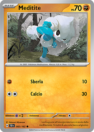 Meditite 082/162 - ITA - Near Mint - Scarlatto e Violetto - CronoForze - Carta Pokemon