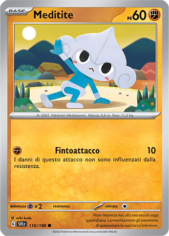 Meditite 110/198 - ITA - Near Mint - Scarlatto e Violetto - Carta Pokemon