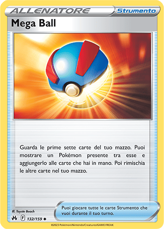 Mega Ball 132/159 - ITA - Near Mint - Spada e Scudo - Zenit Regale - Carta Pokemon