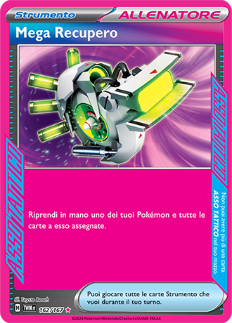 Mega Recupero 162/167 Rara Asso Tattico - ITA - Near Mint - Scarlatto e Violetto - Crepuscolo Mascherato - Carta Pokemon