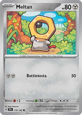 Meltan 116/162 - ITA - Near Mint - Scarlatto e Violetto - CronoForze - Carta Pokemon