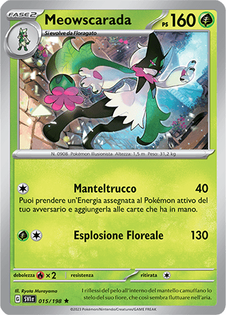 Meowscarada 015/198 Holo - ITA - Near Mint - Scarlatto e Violetto - Carta Pokemon