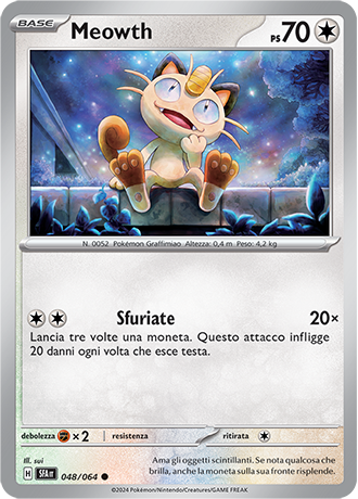 Meowth 048/064 Comune - ITA - Near Mint - Scarlatto e Violetto - Segreto Fiabesco - Carta Pokemon