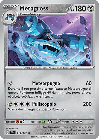 Metagross 115/162 - ITA - Near Mint - Scarlatto e Violetto - CronoForze - Carta Pokemon