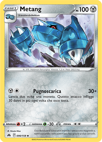 Metang 090/159 - ITA - Near Mint - Spada e Scudo - Zenit Regale - Carta Pokemon