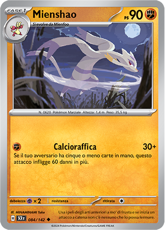 Mienshao 084/142 - ITA - Near Mint - Scarlatto e Violetto - Corona Astrale - Carta Pokemon