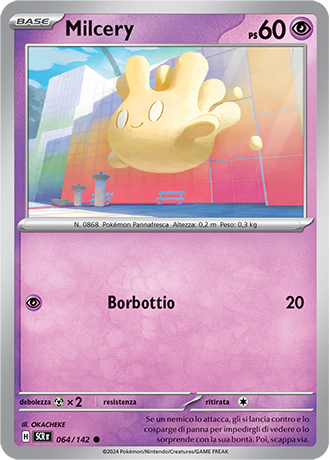 Milcery 064/142 - ITA - Near Mint - Scarlatto e Violetto - Corona Astrale - Carta Pokemon