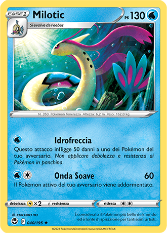 Milotic 040/195 - ITA - Near Mint - Spada e Scudo - Tempesta Argentata - Carta Pokemon