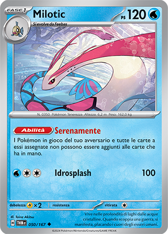 Milotic 050/167 Non Comune - ITA - Near Mint - Scarlatto e Violetto - Crepuscolo Mascherato - Carta Pokemon