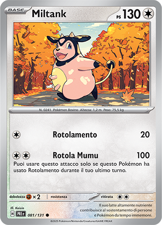 Miltank 081/131 Reverse Holo Pokéball - ITA - Near Mint - Scarlatto e Violetto - Evoluzioni Prismatiche - Carta Pokemon