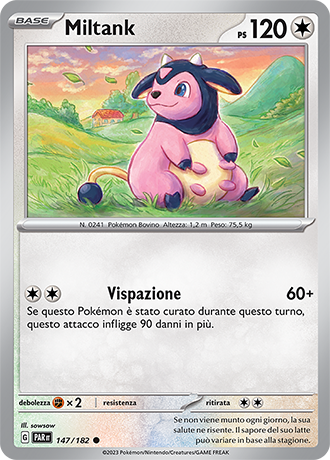 Miltank 147/182 - ITA - Near Mint - Scarlatto e Violetto - Paradosso Temporale - Carta Pokemon