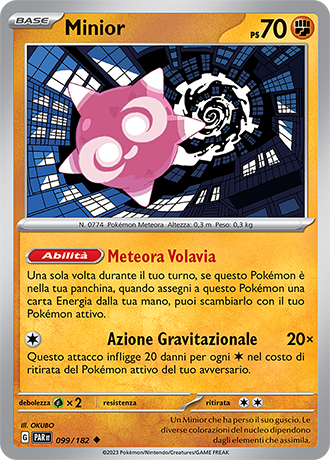 Minior 099/182 - ITA - Near Mint - Scarlatto e Violetto - Paradosso Temporale - Carta Pokemon