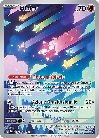 Minior 201/182 Illustrazione Rara - ITA - Near Mint - Scarlatto e Violetto - Paradosso Temporale - Carta Pokemon