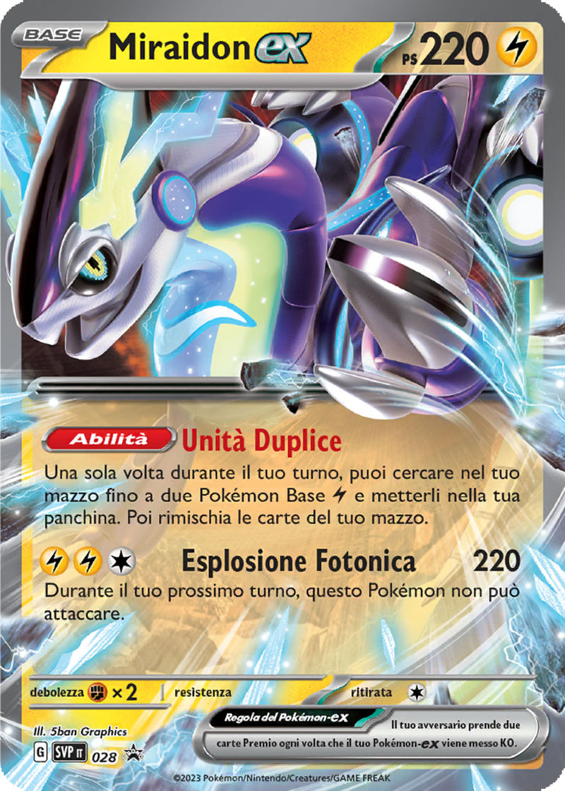 Miraidon-ex SVP 028 - ITA - Near Mint - Promo Scarlatto e Violetto - Carta Pokemon