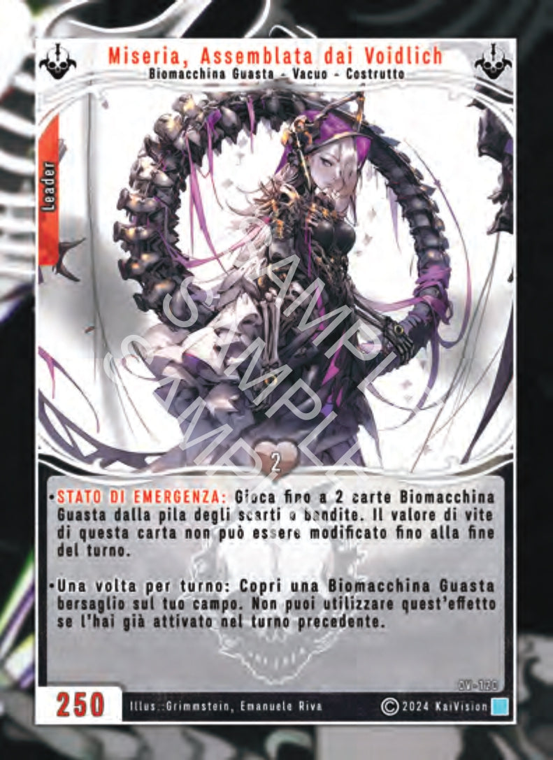 Miseria, Assemblata dai Voidlich OV - 120 Non Comune - 1a Edizione - ITA - Near Mint - Oppressione Vacua - Carta Creatures of Exo