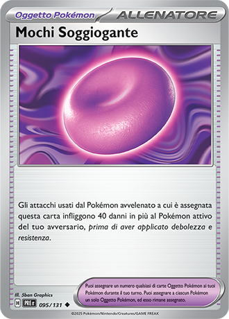 Mochi Soggiogante 095/131 Reverse Holo - ITA - Near Mint - Scarlatto e Violetto - Evoluzioni Prismatiche - Carta Pokemon