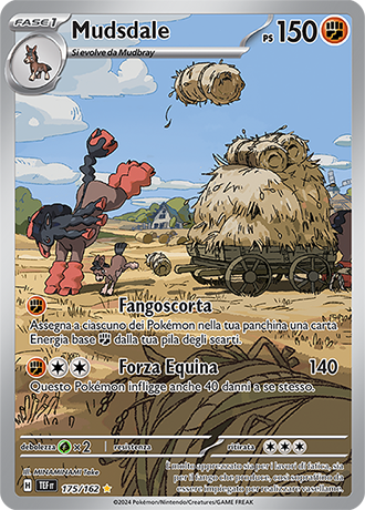 Mudsdale 175/162 Illustrazione Rara - ITA - Near Mint - Scarlatto e Violetto - CronoForze - Carta Pokemon