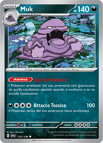 Muk 127/198 - ITA - Near Mint - Scarlatto e Violetto - Carta Pokemon