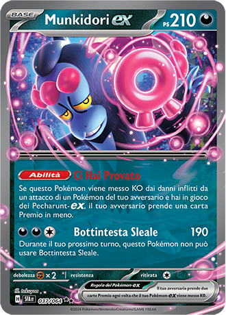 Munkidori-ex 037/064 Rara Doppia - ITA - Near Mint - Scarlatto e Violetto - Segreto Fiabesco - Carta Pokemon