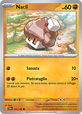 Nacli 101/182 - ITA - Near Mint - Scarlatto e Violetto - Paradosso Temporale - Carta Pokemon