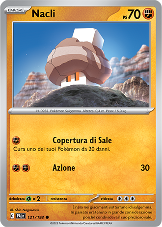 Nacli 121/193 - ITA - Near Mint - Scarlatto e Violetto - Evoluzioni a Paldea - Carta Pokemon