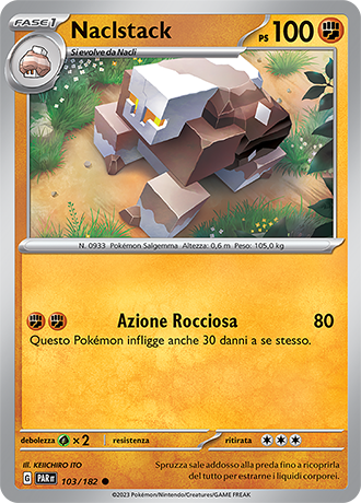 Naclstack 103/182 - ITA - Near Mint - Scarlatto e Violetto - Paradosso Temporale - Carta Pokemon